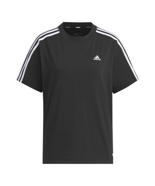 Adidas(アディダス)/W ESS+ 3ST Tシャツ/ブラック
