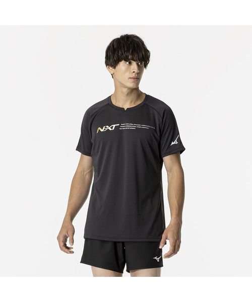 MIZUNO(ミズノ)/N－xtプラシャツ(ハンソデ)/ブラック×シルバー