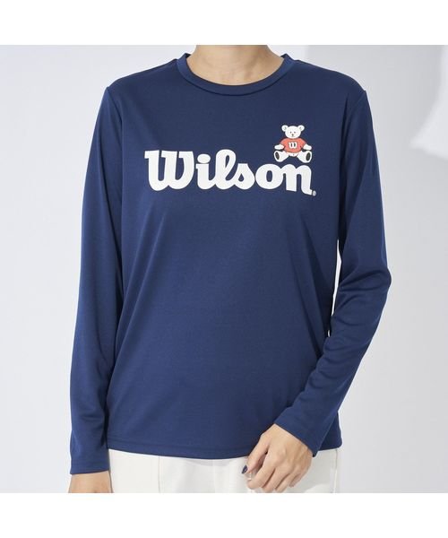 Wilson(ウィルソン)/Lビッグロゴドライ長袖Tシャツ/NV