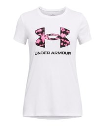 UNDER ARMOUR(アンダーアーマー)/UA Tech Print Big Logo Short Sleeve T－shirt/WHITE/BLACK/REBELPINK