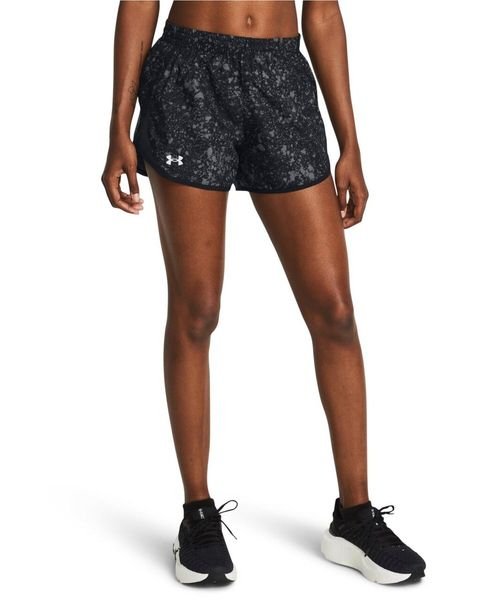 UNDER ARMOUR(アンダーアーマー)/UA Fly By Printed Short/BLACK/BLACK/REFLECTIVE