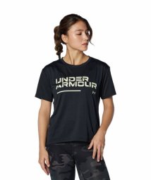 UNDER ARMOUR(アンダーアーマー)/UA TECH CROP GRAPHIC SHORT SLEEVE T－SHIRT/BLACK//