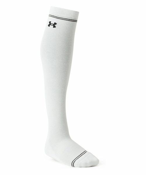 UNDER ARMOUR(アンダーアーマー)/UA W OTC Line Golf Socks/WHITE//BLACK
