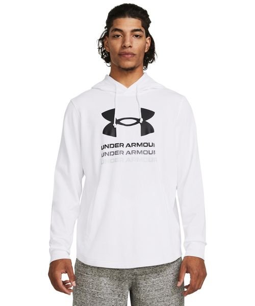 UNDER ARMOUR(アンダーアーマー)/UA Rival Terry Graphic Hood/WHITE//BLACK