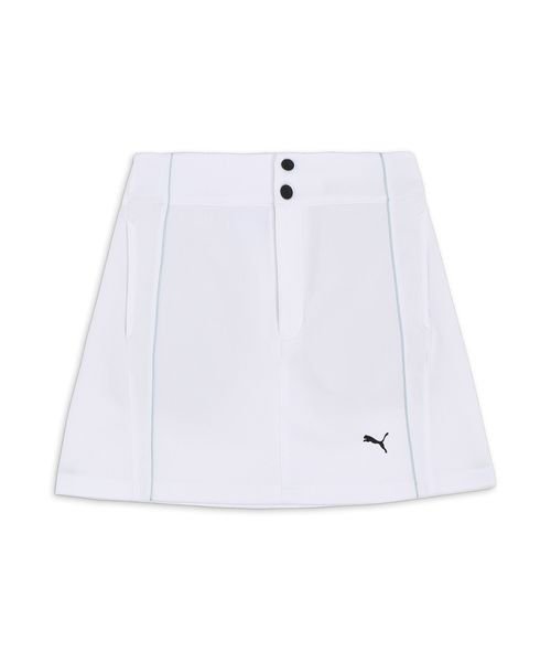 PUMA(PUMA)/ゴルフ W PF ダブルニットサイドラインスカート/WHITEGLOW