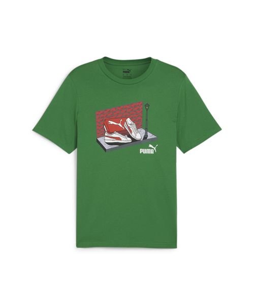 PUMA(PUMA)/GRAPHICS スニーカーボックス Tシャツ/アーカイブグリーン