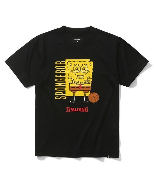 SPALDING(スポルディング)/ジュニア Tシャツ スポンジ・ボブ バスケットボール フリーク/ブラック
