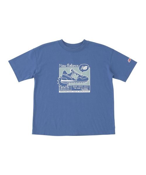 new balance(ニューバランス)/吸水速乾 Graphic ショートスリーブTシャツ/BLUE