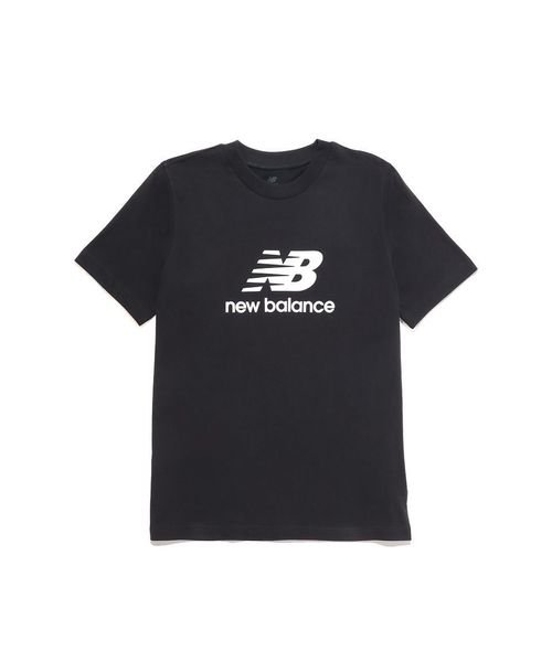 new balance(ニューバランス)/New Balance Stacked Logo ショートスリーブTシャツ/BLACK