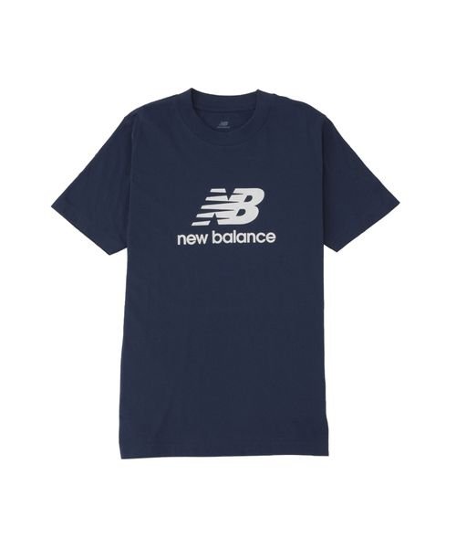 new balance(ニューバランス)/New Balance Stacked Logo ショートスリーブTシャツ/BLUE