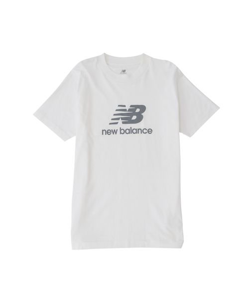 new balance(ニューバランス)/New Balance Stacked Logo ショートスリーブTシャツ/WHITE