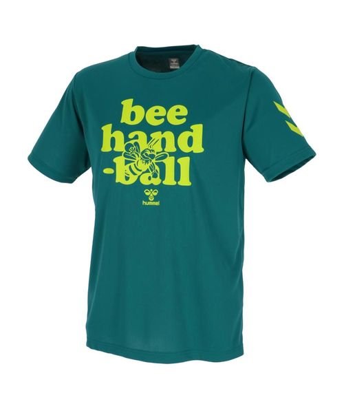 hummel(ヒュンメル)/HB BEE Tシャツ(HANDBALL T－SHIRT)/ティールグリーン