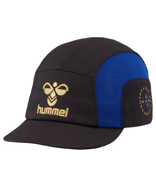 hummel(ヒュンメル)/ジュニアフットボールキャップ(JUNIOR FOOTBALL CAP)/クロ/Gブルー