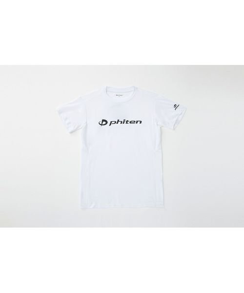 phiten(ファイテン)/RAKUシャツ 3D 半袖/ホワイト/黒ロゴ