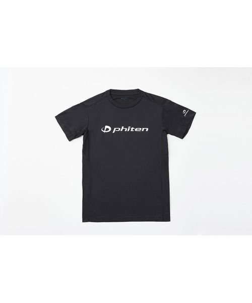 phiten(ファイテン)/RAKUシャツ 3D 半袖/ブラック/白ロゴ