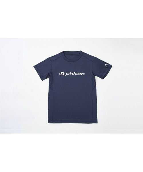 phiten(ファイテン)/RAKUシャツ 3D 半袖/ネイビー/白ロゴ