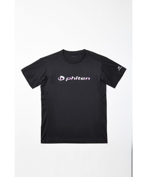 phiten(ファイテン)/RAKUシャツ 3D 半袖 カモフラ (スポーツオーソリティ限定)/ブラック/パープル