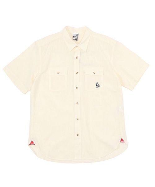 CHUMS(チャムス)/Beaver Yarn－Dyed Chambray S/S Shirt/OFFWHITE