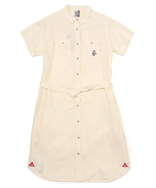 CHUMS(チャムス)/Beaver Yarn－Dyed Chambray S/S Dress/OFFWHITE