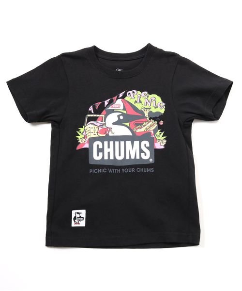 CHUMS(チャムス)/Kid's Picnic Booby T－Shirt/BLACK