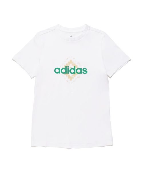 adidas(adidas)/W WOVN グラフィックTシャツ/ホワイト