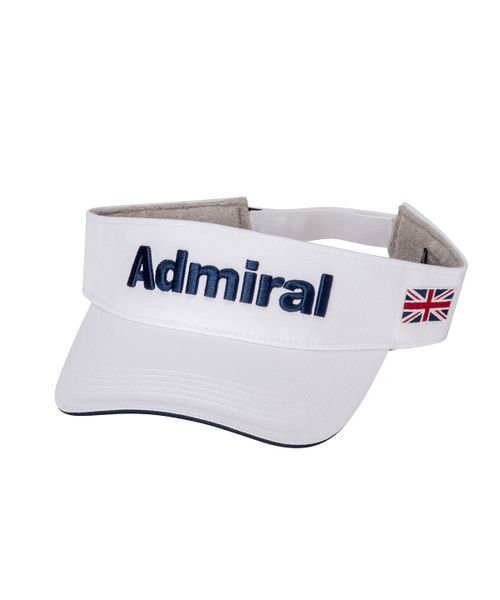 Admiral(アドミラル)/アドミラルゴルフ バイザー ハーフフラッグロゴ/ホワイト