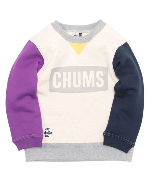 CHUMS(チャムス)/KIDS CHUMS LOGO CREW TOP (キッズ チャムスロゴ クルートップ)/NATURALCRAZY