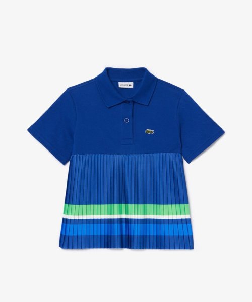 LACOSTE KIDS(ラコステ　キッズ)/GIRLSプリーツスカートポロドレス/ブルー