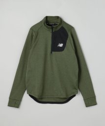 coen(coen)/【メンズ】New Balance（ニューバランス）ヒートグリッドハーフジッププルオーバー/OLIVE