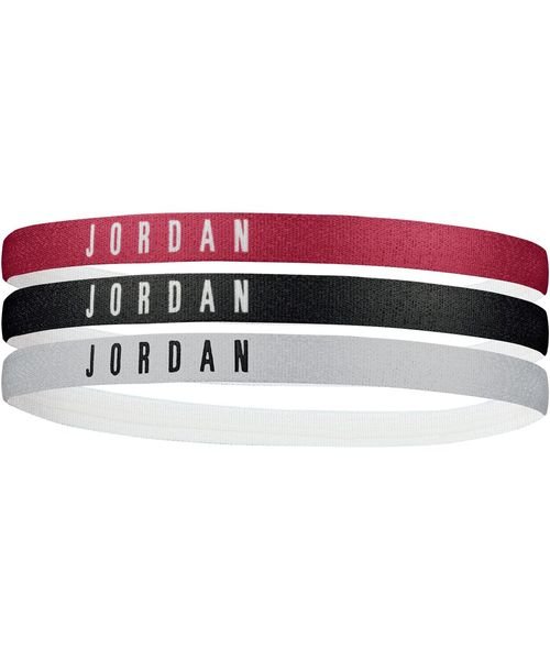 JORDAN BRAND(ジョーダンブランド)/ジョーダン ヘッドバンド 3本パック/ジムレッド/ブラック/ウルフグレイ