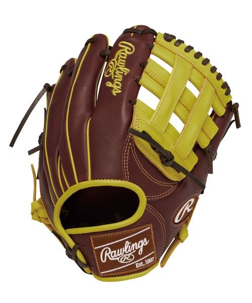 軟式 HOH MLB COLOR SYNC(エイチオーエイチエムエルビーカラーシンク)934FS－チョコ/イエロー HOH MLB COLOR I1646749355(12650円)