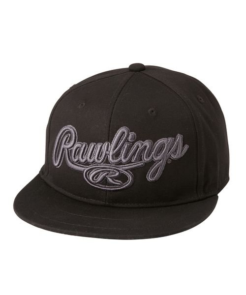 Rawlings(ローリングス)/6パネル フラットバイザーキャップ/ブラック