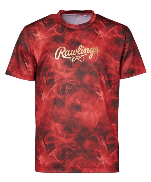 Rawlings(ローリングス)/ゴーストスモーク グラフィックTシャツ/レッド