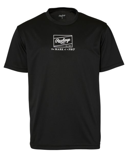 Rawlings(ローリングス)/パッチロゴプリントTシャツ/ブラック