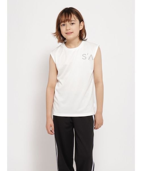sanideiz TOKYO(サニデイズ トウキョウ)/8 NEST DRY ノースリーブTシャツ JUNIOR/白ロゴ