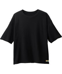 AQA/PLWAQAワッフルTシャツメンズ BK LL/506120736