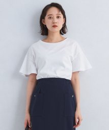 green label relaxing(グリーンレーベルリラクシング)/プチ フレア Tシャツ －接触冷感・UVカット－/OFFWHITE