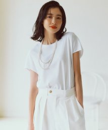 NIJYUSANKU（LARGE SIZE）(２３区（大きいサイズ）)/【洗える】フレンチスリーブ IT TEE/ホワイト系