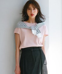 NIJYUSANKU（LARGE SIZE）(２３区（大きいサイズ）)/【洗える】フレンチスリーブ IT TEE/[WEB限定]ダスティピンク系