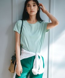 NIJYUSANKU（LARGE SIZE）(２３区（大きいサイズ）)/【洗える】フレンチスリーブ IT TEE/ミント系