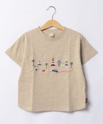 petit main(プティマイン)/【接触冷感】マリンタウンTシャツ/薄ベージュ