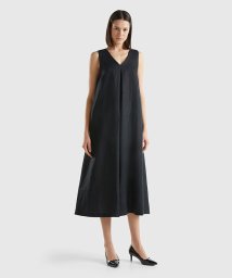 BENETTON (women)/リネン100％Vネックノースリーブロングワンピース/506105082