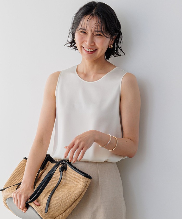 洗える】サテン タンクトップ(506121000)｜阪急百貨店公式通販サイト