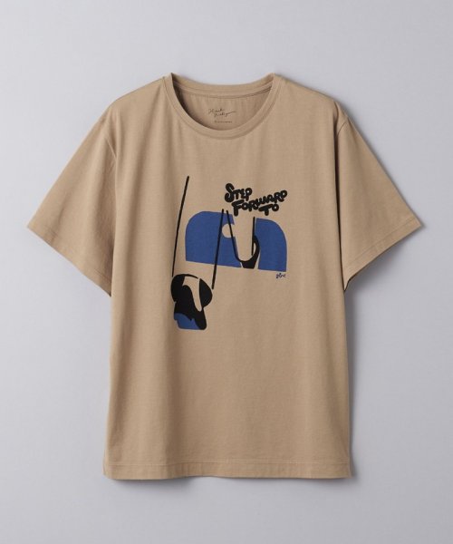 UNITED ARROWS(ユナイテッドアローズ)/【別注】＜HANDTEX＞STEP FORWARD Tシャツ －united LOVE project 2024/BEIGE