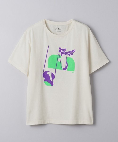 UNITED ARROWS(ユナイテッドアローズ)/【別注】＜HANDTEX＞STEP FORWARD Tシャツ －united LOVE project 2024/OFFWHITE