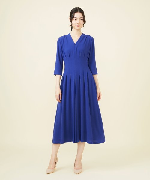 Sybilla(シビラ)/タッキングデザインドレス/ブルー
