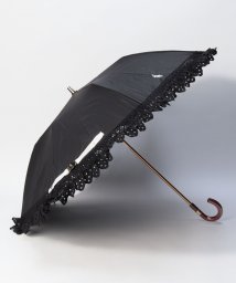 POLO RALPH LAUREN(umbrella)(ポロラルフローレン（傘）)/晴雨兼用折りたたみ日傘　エンブフリル/ブラック