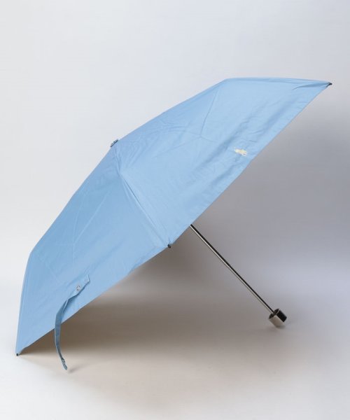 POLO RALPH LAUREN(umbrella)(ポロラルフローレン（傘）)/晴雨兼用折りたたみ日傘　ロゴ刺繍/ターコイズブルー