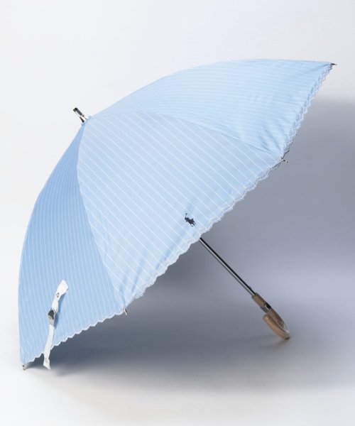 POLO RALPH LAUREN(umbrella)(ポロラルフローレン（傘）)/晴雨兼用日傘　スカラ刺繍/ペールスカイ