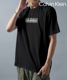 Calvin Klein(カルバンクライン)/【Calvin Klein / カルバンクライン】フロントロゴ プリント Tシャツ 半袖 クルーネック プリントT コットン100% 40QM853/ブラック 